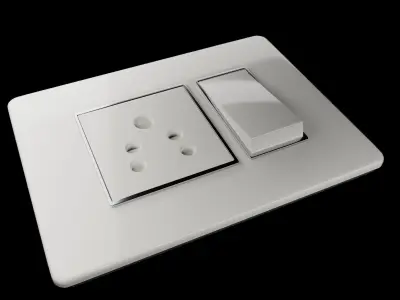Socket with safety 3D model