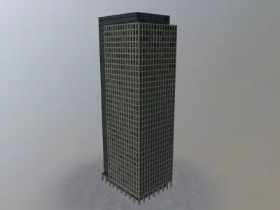 London 40Bank Street Low-poly 3D model