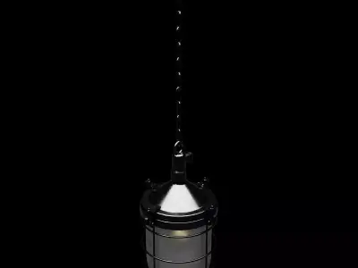 Industrial Hanging Cage Lamp Low-poly 3D model