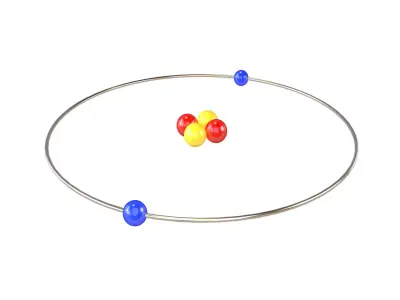 Helium Chemical Element v1 001 Low-poly 3D model