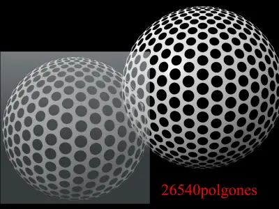 sphere lowpoly dome 3D model