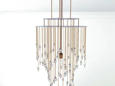 Crystal Chandelier 3D model 2