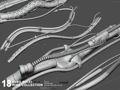 Subd Cables and Wires VOl-01 3D model