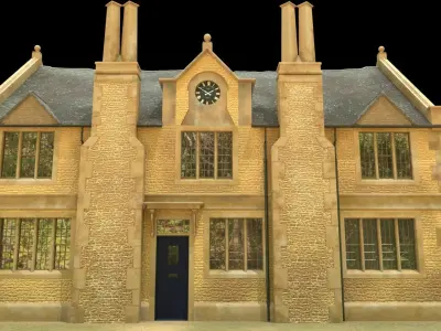 An English Village House or Town Hall 3D model
