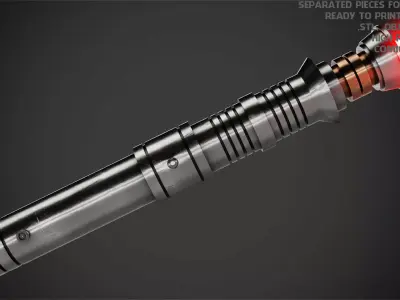 Star Wars Darth Revan Red Lightsaber for Cosplay 3D print model