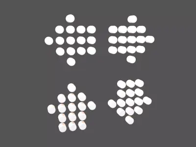 Arrow Dotted Style Symbol V1 002 Low-poly 3D model