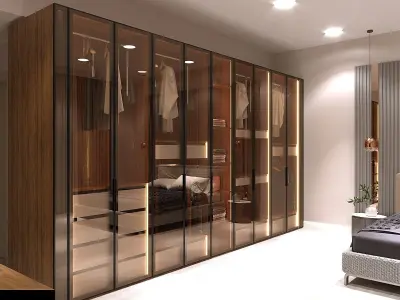  ALUMINUM DOOR WARDROBE 3D model