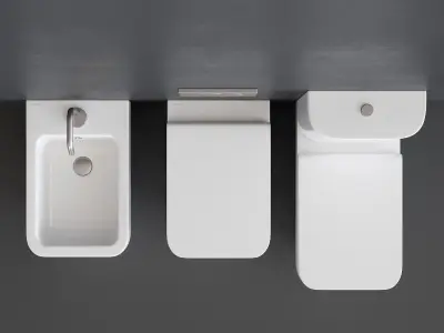 Scarabeo Ceramiche Teorema 2 0 WC art 5138 art 5139 art 5140 Low-poly 3D model