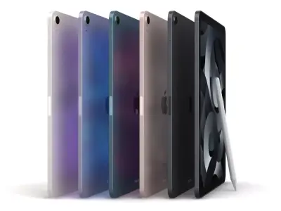 Apple iPad Air 2022 All Color with Pencil Low-poly 3D model