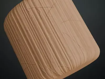 Natural Scratched Wood Veneer PBR Texture