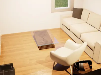 2 Bedroom 1 Bathroom House  3D Model 3D model