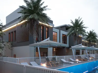 8 block villa project 3D model