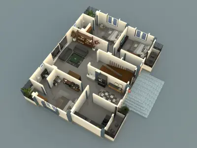 House Exterior Design  3D model buy