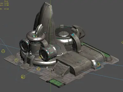 Different dimension - building - energy storage field 01 3D model