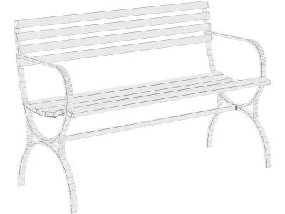 Bench Rusko Red Barrel Studio 3D model