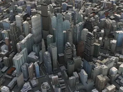 City 82 Low-poly 3D model