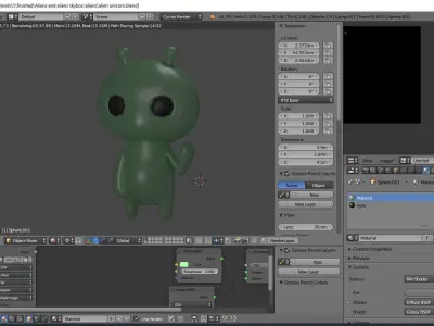 Plastic Toy - Alien Friend 3D model