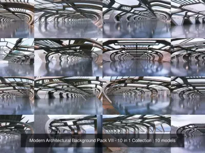 Modern Architectural Background Pack VII - 10 in 1 Collection