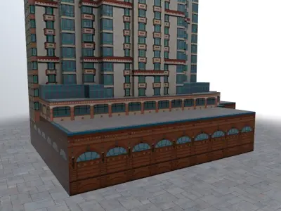 Moscow House Building39 Low-poly 3D model