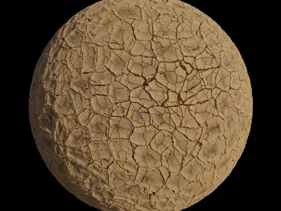 PBR  Pfotorealistic Dry Desert Cracked Ground Material  Texture