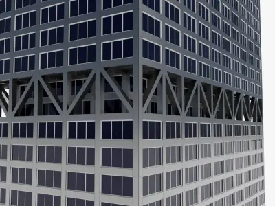 Buildings City 3 Low-poly 3D model
