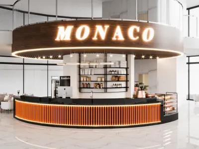 coffee shop modern 3D model