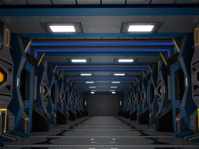 Sci Fi Corridor  3D model