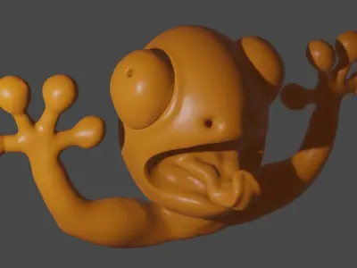 3D Printed Frog Bookmark Toy Free 3D print model