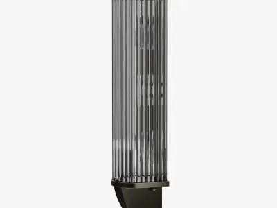 Art Deco style nickeled brass and glass wall sconce 3D model