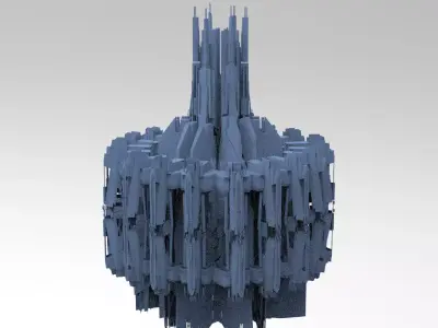 Sci-Fi dark Platforms 13 3D model