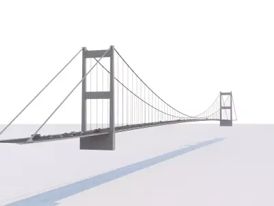Fatih Sultan Mehmet Bridge - Istanbul - Turkey Low-poly 3D model