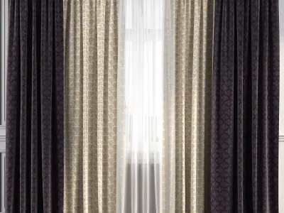 Curtain Set 221 3D model