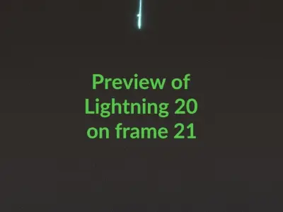 Animated Lightning v20 Low-poly 3D model