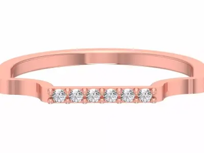 Solitaire Women Light Weight Band Ring 3D print model get