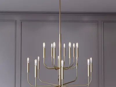Brianna Large Two-Tier Chandelier 3D model