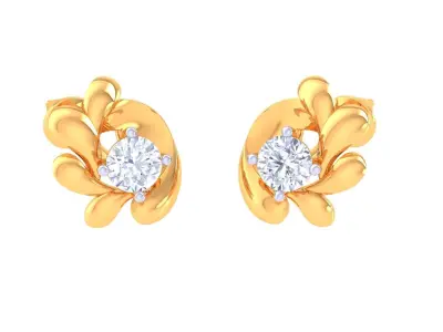 Solitaire Super Light Weight Stud Earring 3D print model