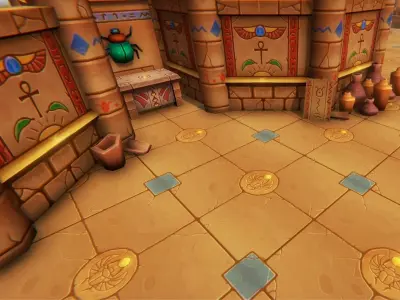 Medieval Tomb - Egypt Low-poly 3D model