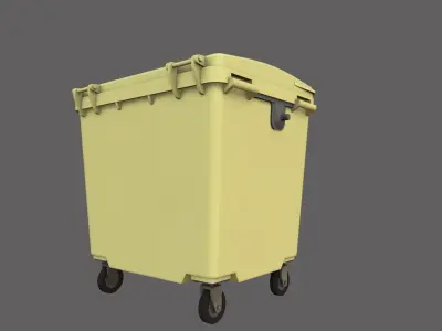 trash container Low-poly 3D model order