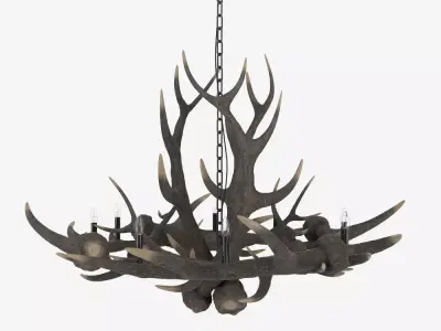 Antler Chandelier 3D model