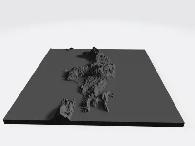 SAMOS - GREECE - 3D MAP 3D print model