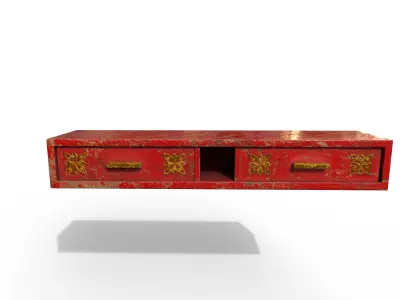 Old Modern Furniture 3D Model Terror Low-poly 3D model 8