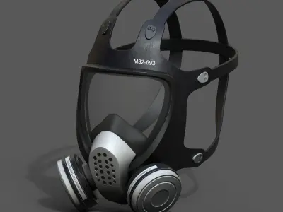 Gas mask protection scifi fantasy futuristic military  Low-poly 3D model