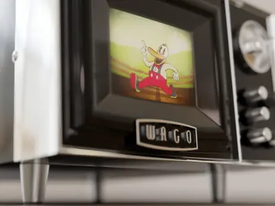 WAGO Vintage TV Lighter without the Lighter - Vintage - Retro TV Free 3D model