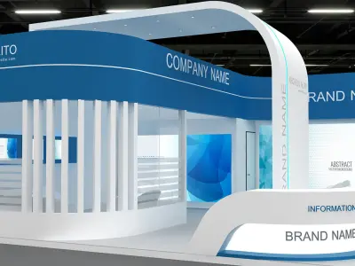 exhibition booth stand 3d model tradeshow 3D model