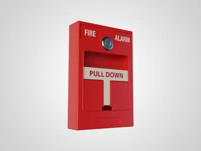 Fire Extinguisher and Cameras Low-poly 3D model