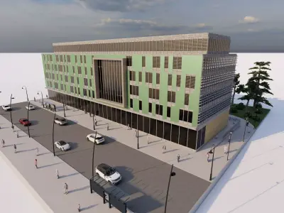 Futuristic Skyscraper-Building office-Modern office 3D model