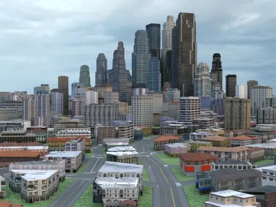 City 89 Low-poly 3D model