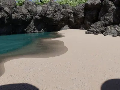 Underground Beach Scene 3D model