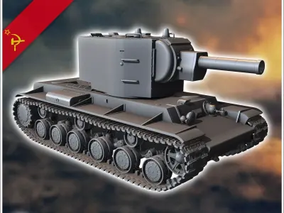 KV-2 M1940 - Soviet army WW2 Second World East front Ostfront RP 3D print model