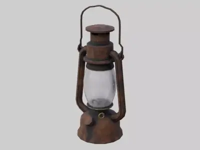 Oil Lamp 1E Low-poly 3D model